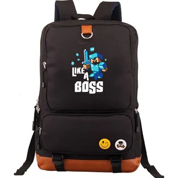 Městský batoh Batoh Minecraft Boss Černý