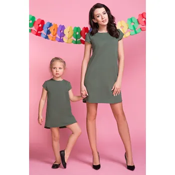 Dámské šaty Kvalitní šaty s krátkým rukávem, evropská značka MMM2 - XL Barva: Zelená, Velikost: XL