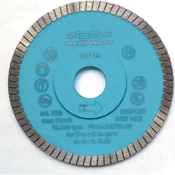 Řezný kotouč SIGMA diamantový kotouč otvor 22,2 mm, tloušťka 1,3 mm, průměr: 115 mm, pro tl: 6-25 mm