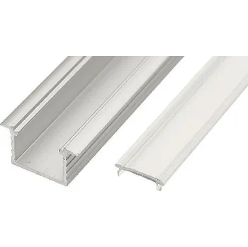 LED lišta Animadomus Hliníková lišta LL-05 pro LED osvětlení s krytkou Hliník stříbrný Čirá 1,5 m