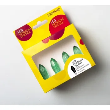 Žárovka Blistr Exihand 4 žárovky pro svícen LED FILAMENT 34V zelené