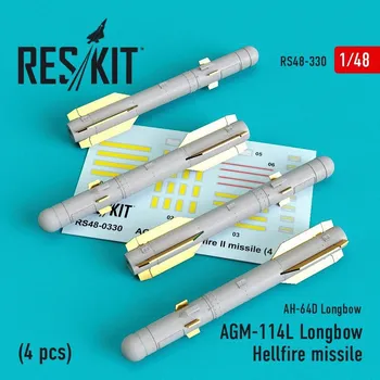Plastikový model Reskit 1/48 AGM-114L Longbow Hellfire missile (4 pcs.)