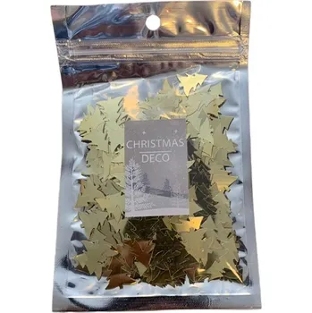 Dekorace vánoční konfety Stromek zlatý