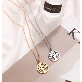 Náhrdelník Náhrdelník z nerezové oceli strom života, Varianta Stříbrná