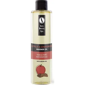 Masážní přípravek Sara Beauty Spa přírodní rostlinný masážní olej - Jablko-Skořice 250 ml
