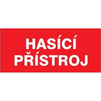 Značka Hasicí přístroj, samolepicí fólie, 100 × 210 mm