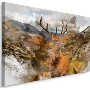MyBestHome BOX Plátno Malovaný Jelen Varianta: 30x20
