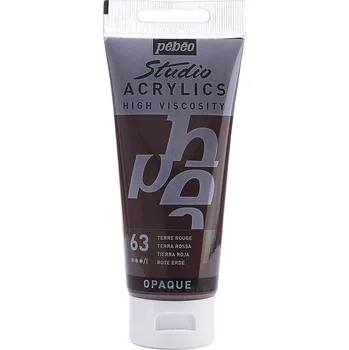 Vodová barva Akrylová barva Pébéo Studio Acrylics - 63 Terra Rossa Objem: 100 ml