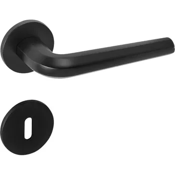 Dveřní kování MP KOVÁNÍ TI - OKTAGON - R 4160 5S Provedení: KL/KL. na rozetách (bez spodní rozety), Povrch: BS - černá mat