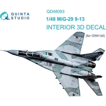 Plastikový model Quinta studio 1/48 MiG-29 (9-13) 3D-Printed & col.Interior (GWH)