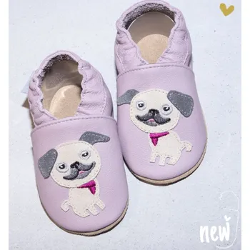 Kojenecké oblečení Kožené capáčky baBice - Pejsek EUR 22