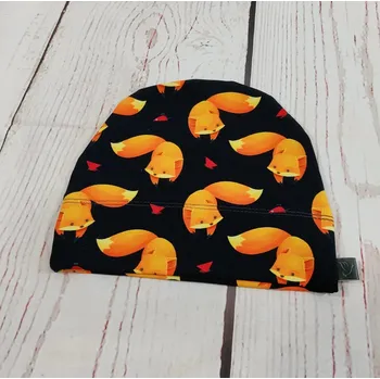 Kojenecká čepice Yháček Rostoucí čepička Yháček, lišky a myšky, DOPRODEJ! Velikost:: S