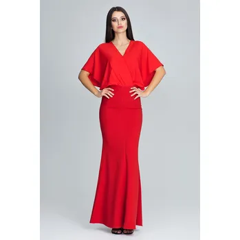 Dámské šaty Elegantní červené dlouhé šaty M577 Velikost: M