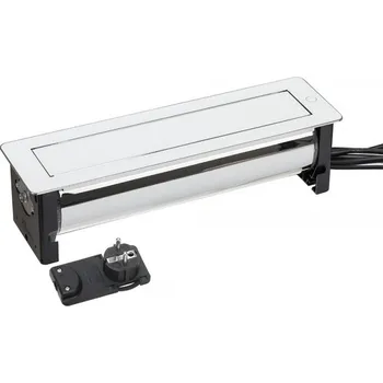 Elektrická zásuvka Asa Výklopná elektrická zásuvka VERSATURN 3.0 - nabíjení 2x230V USB / bílé sklo