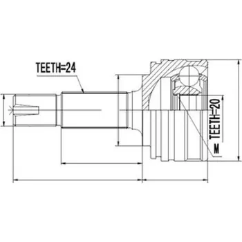 Poloosa kola NTY Kloub poloosa vnější přední CITROEN C1 1.4HDI 05- PEUGEOT 107 1.4HDI 05- 3272JZ 3273JS 3273JS