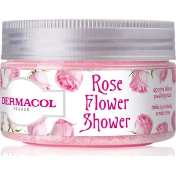 Koupelová kosmetika Dermacol Flower Care Rose cukrový tělový peeling 200ml