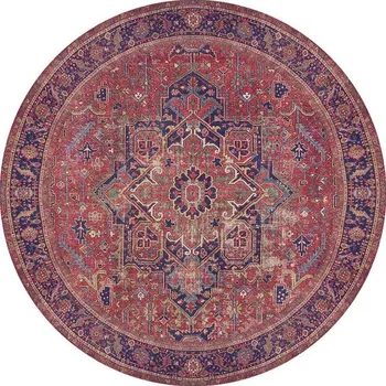 Koberec Kulatý koberec Blues Chenille 150 cm červený