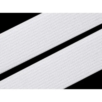 Pruženka hladká šíře 20 mm bílá