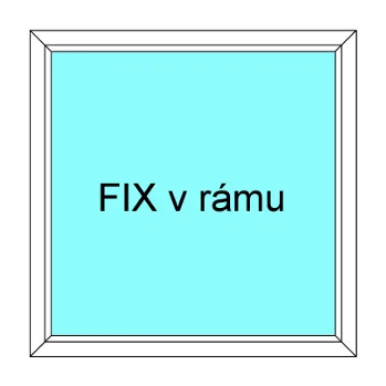 Okno Ekosun Plastové okno 240x180 cm - Fix v Rámu