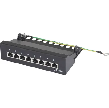 Switch Renkforce 8 portů síťový patch box CAT 6A 1 U osazený
