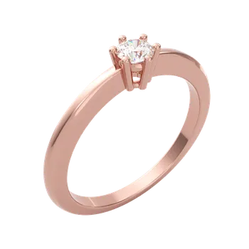 Prsten SOLUNA FELISA zlatý prsten se zirkonem růžové zlato VELIKOST: 48 - 15,3 mm