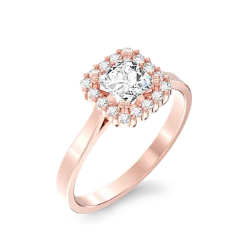 Prsten SOLUNA Noblesní zlatý prsten se zirkony THEA růžové zlato VELIKOST: 48 - 15,3 mm