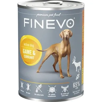 Krmivo pro psa Konzerva pro psy FINEVO Active Dog divočina s rybízem 800 g