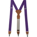 Pánské šle Avantgard - fialové, tmavě hnědá kůže