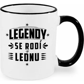 Hrnek - Legendy se rodí v lednu Barva: Černá