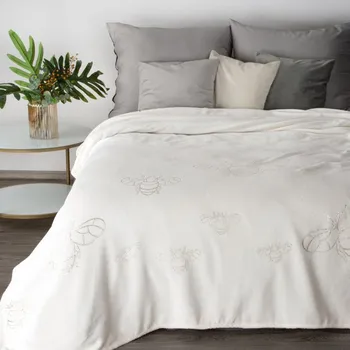 deka Bílá deka z mikrovlákna Včelka150x200cm