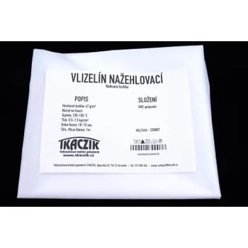 Zip Tkaczik Vlizelín nažehlovací 47g/m šíře 90cm Barva: Černá