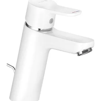 Vodovodní baterie Kludi Pure&Easy - Umyvadlová baterie s výpustí, chrom/bílá 372909165