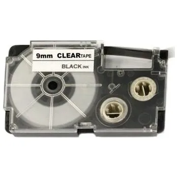 Pásek do tiskárny Xerox kompatibilní páska s Casio, XR-9X1, 9mm x 8m, černý tisk / průhledný podklad - ALLPRINT