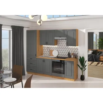 Kuchyňská linka Kuchyňská linka STILO Sestava G, 240 artisan / dustgrey MDF