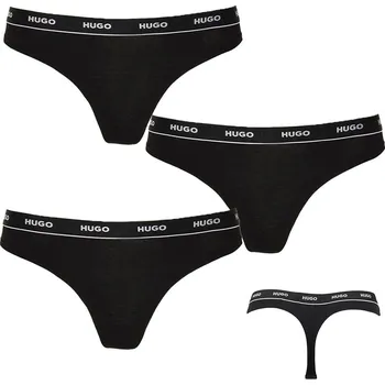 Kalhotky HUGO tanga 3 pack 001 - Černá / M
