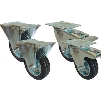 Pojezdové kolečko Kola Pirkl Gumová černá kolečka 100 mm 4 ks