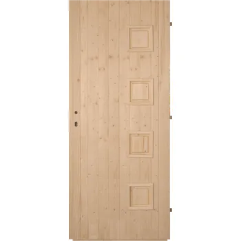 Interiérové dveře Hrdinka Palubkové dveře Quatro plné - panty 80 cm Pravé