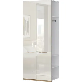 Šatní skříň Přídavná skříň GALA - DP2/GL ořech pacific/béžová lesk