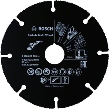 Příslušenství k brusce BOSCH víceúčelový kotouč dřevo,plast 125mm - 2608623013