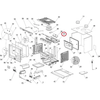 Krbová kamna La Nordica - Litinový deflektor Inserto 70