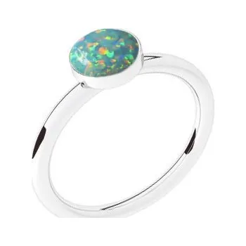 Prsten NUBIS® Stříbrný prsten s opálem - velikost 56 - NBP42-OP03-56