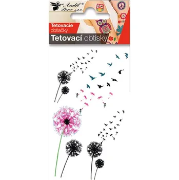 samolepka Tetovací obtisky 10,5 x 6 cm - pampelišky 16023