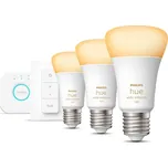 Philips Hue White Ambiance 8W E27 sada (3x LED žárovka+bridge+ovladač)