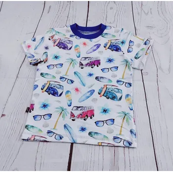 Dívčí tričko Yháček Tričko s krátkým rukávem Yháček, Dovolená/královsky modrá Velikost: 104