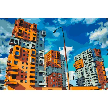 Malování podle čísel - Město Gdaňsk Velikost: 40x60cm, Rámování: Pouze srolované plátno