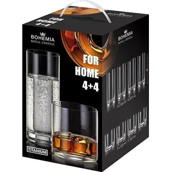 Sklenice Bohemia Royal Crystal Sklenice 8 ks FOR HOME