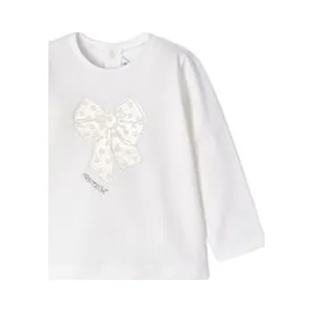 MAYORAL dívčí tričko DR smetanové s potiskem mašle - 92 cm