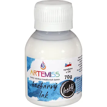 Speciální výtvarná barva ARTEMISS Bezbarvý lak - lesk Vyberte velikost: 70g