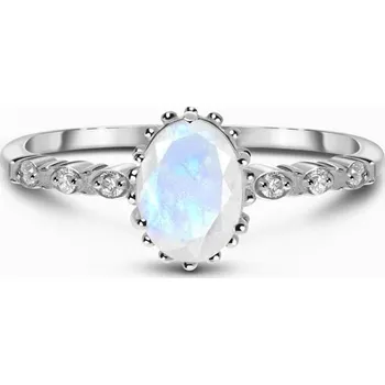 Prsten Royal Fashion stříbrný prsten GU-DR23095R-SILVER-MOONSTONE-TOPAZ Velikost: 10 (EU: 61-63)