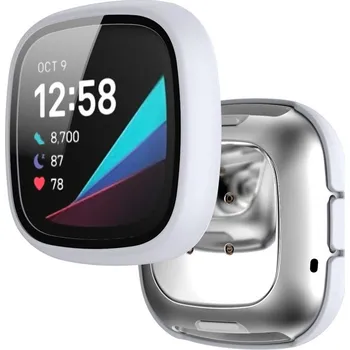 Příslušenství k chytrým hodinkám Ochranný kryt pro Fitbit Versa 3 a Sense - Bílý